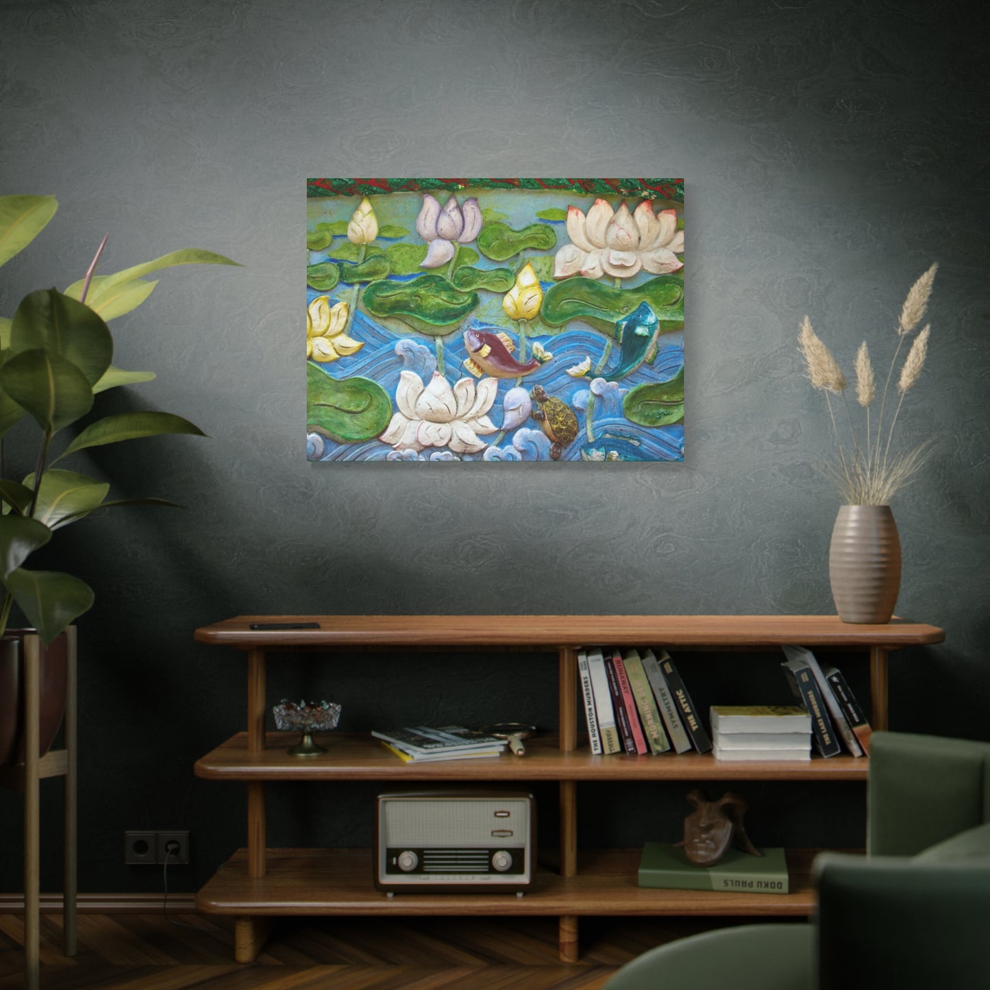 Matte Canvas Wall Art: "Swimming Upstream"