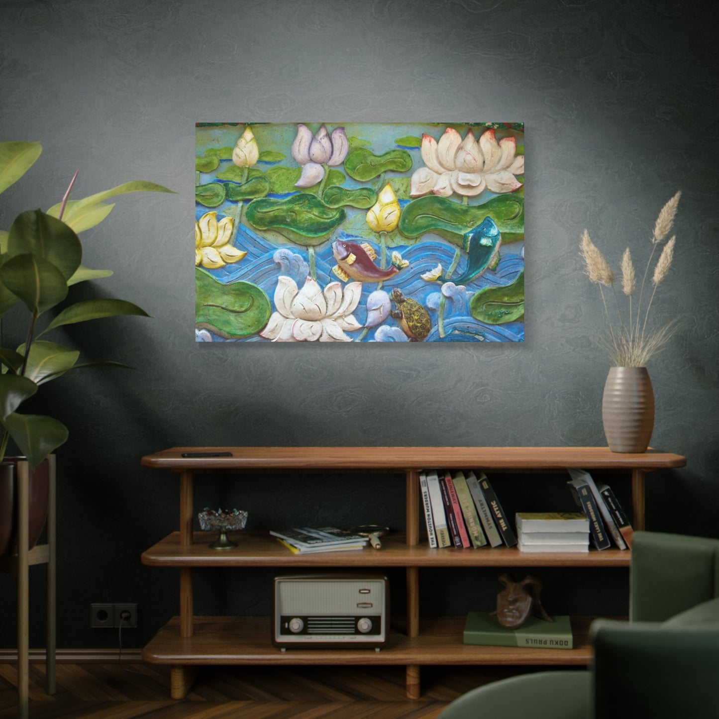 Matte Canvas Wall Art: "Swimming Upstream"