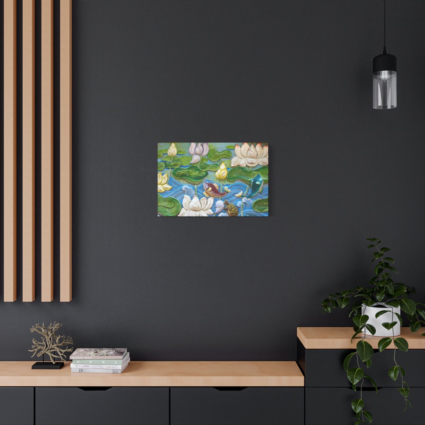 Matte Canvas Wall Art: "Swimming Upstream"