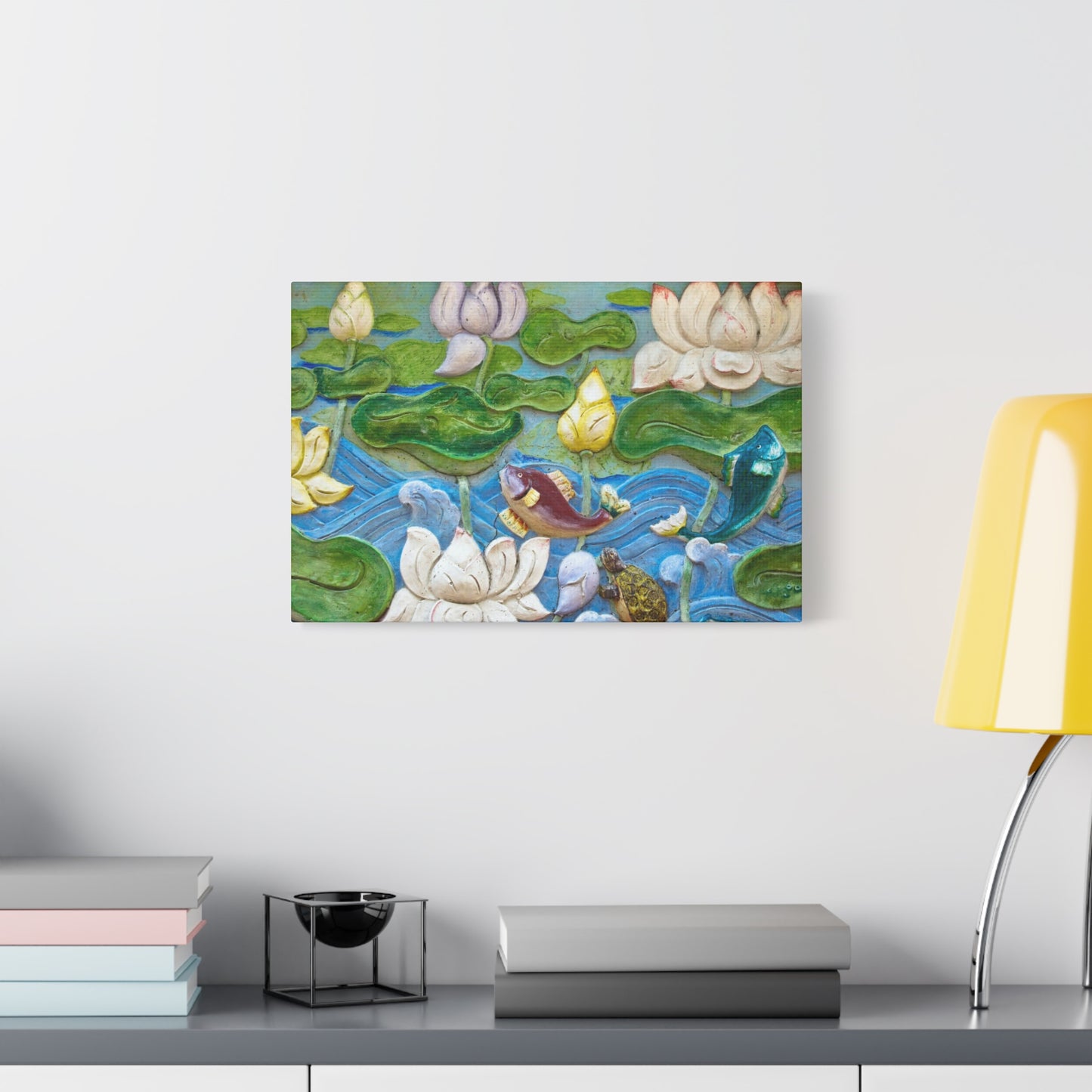 Matte Canvas Wall Art: "Swimming Upstream"