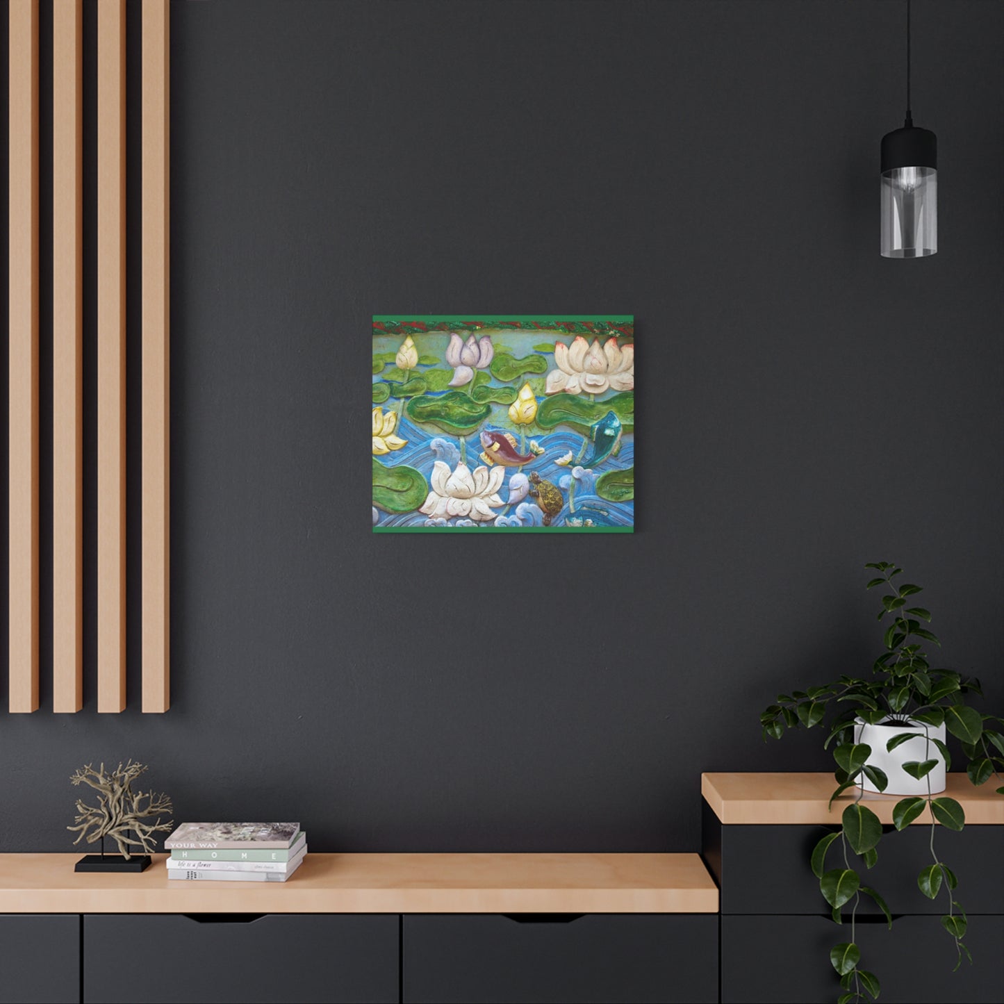 Matte Canvas Wall Art: "Swimming Upstream"