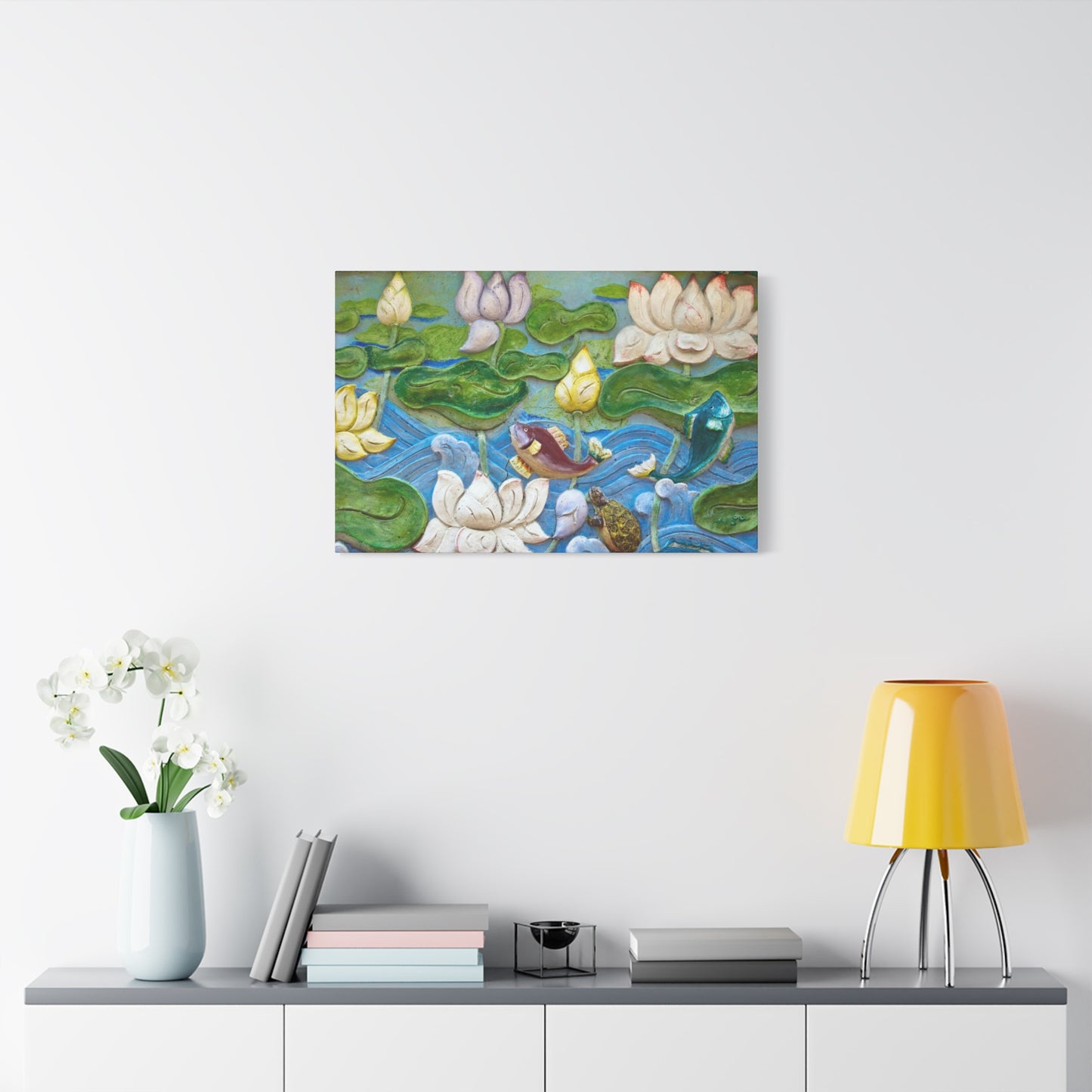 Matte Canvas Wall Art: "Swimming Upstream"