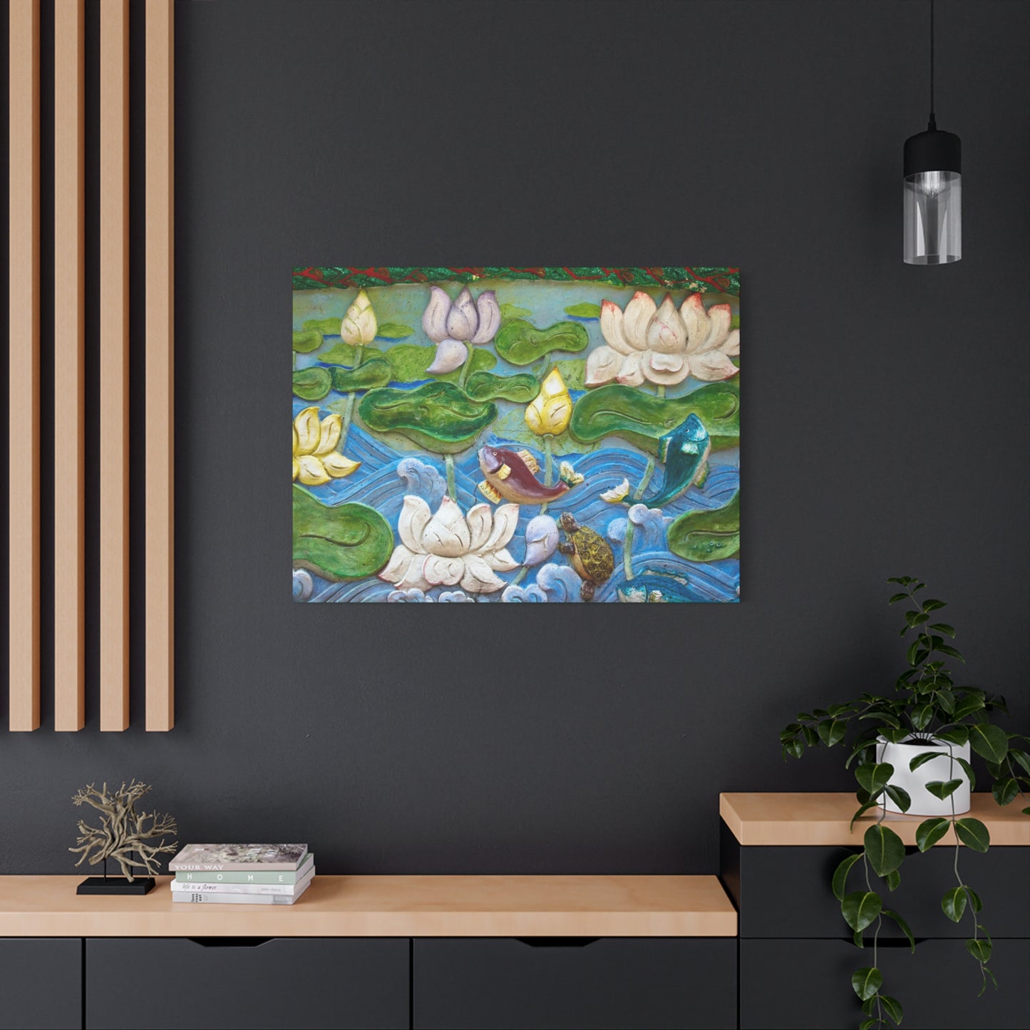 Matte Canvas Wall Art: "Swimming Upstream"