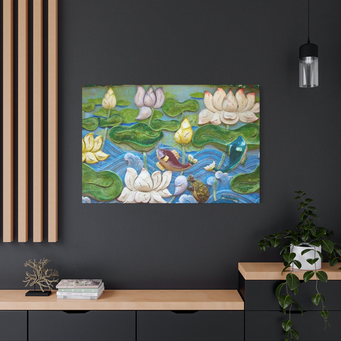 Matte Canvas Wall Art: "Swimming Upstream"