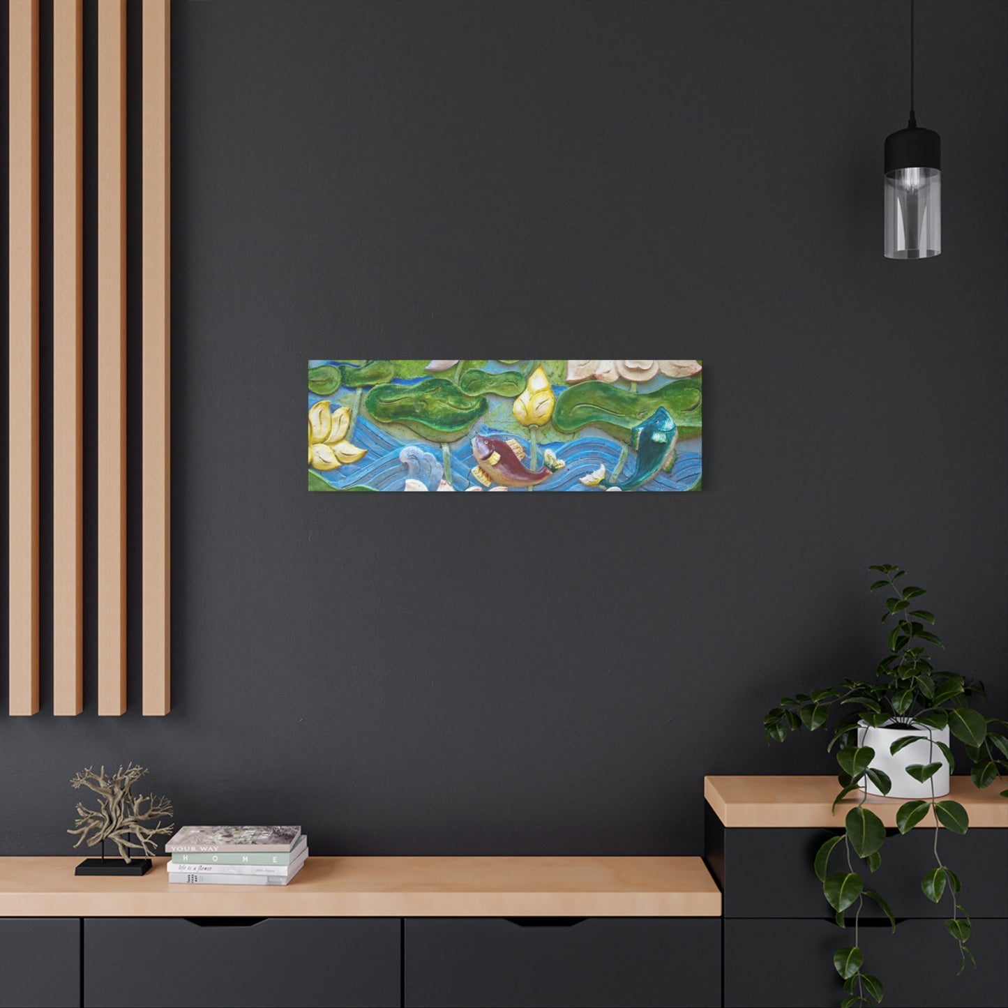 Matte Canvas Wall Art: "Swimming Upstream"