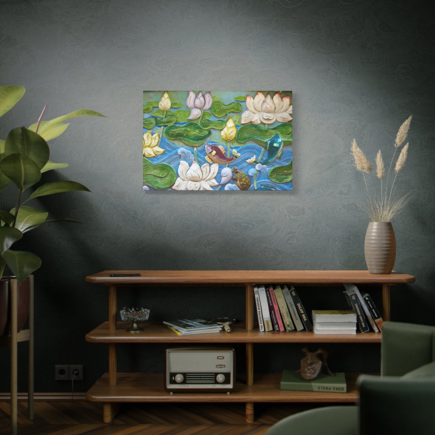 Matte Canvas Wall Art: "Swimming Upstream"