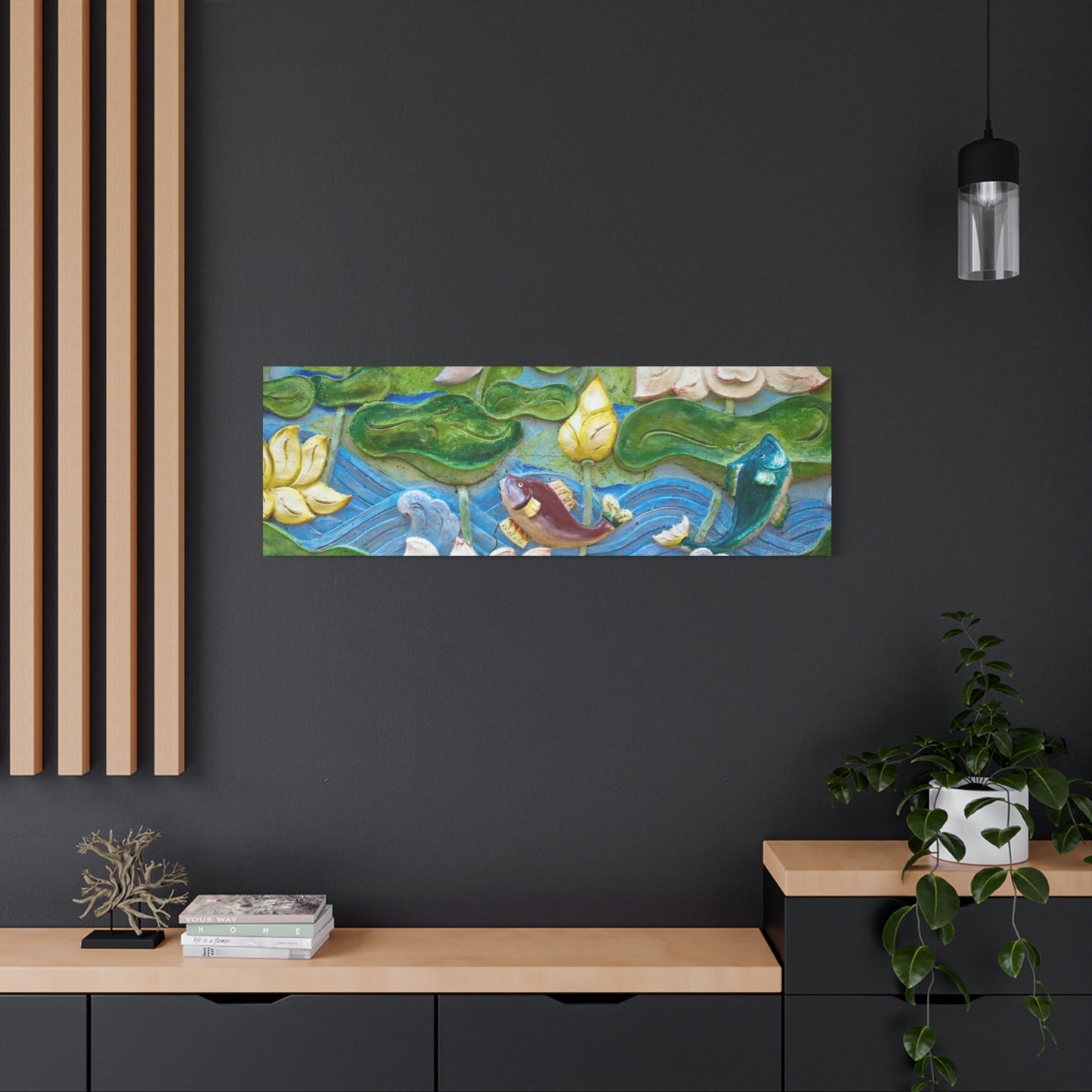 Matte Canvas Wall Art: "Swimming Upstream"