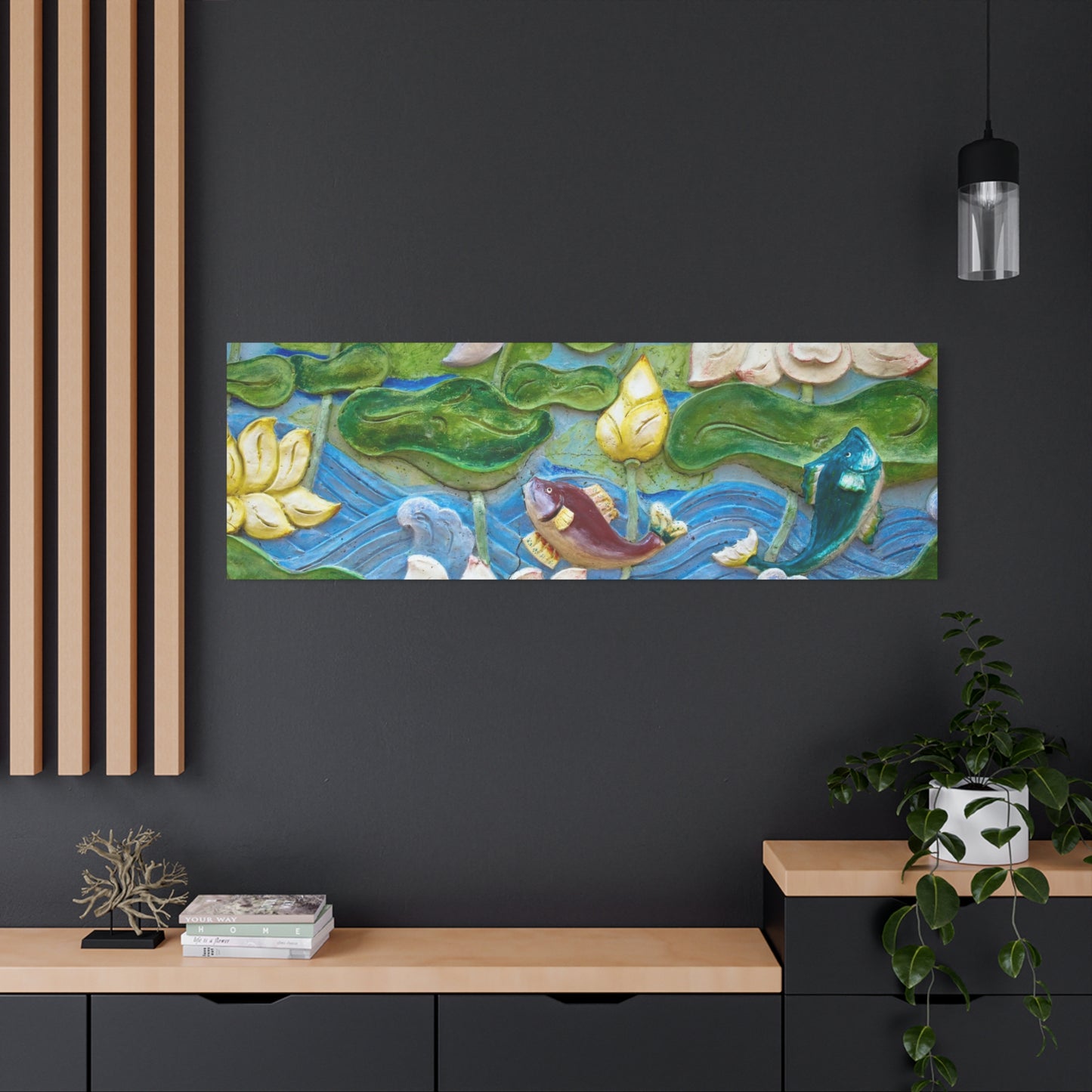 Matte Canvas Wall Art: "Swimming Upstream"