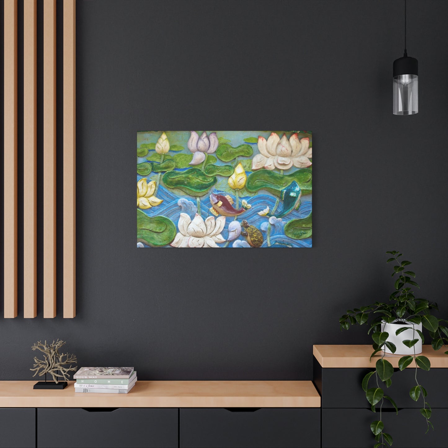 Matte Canvas Wall Art: "Swimming Upstream"