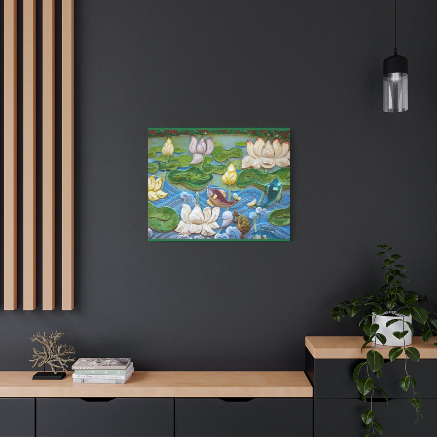 Matte Canvas Wall Art: "Swimming Upstream"